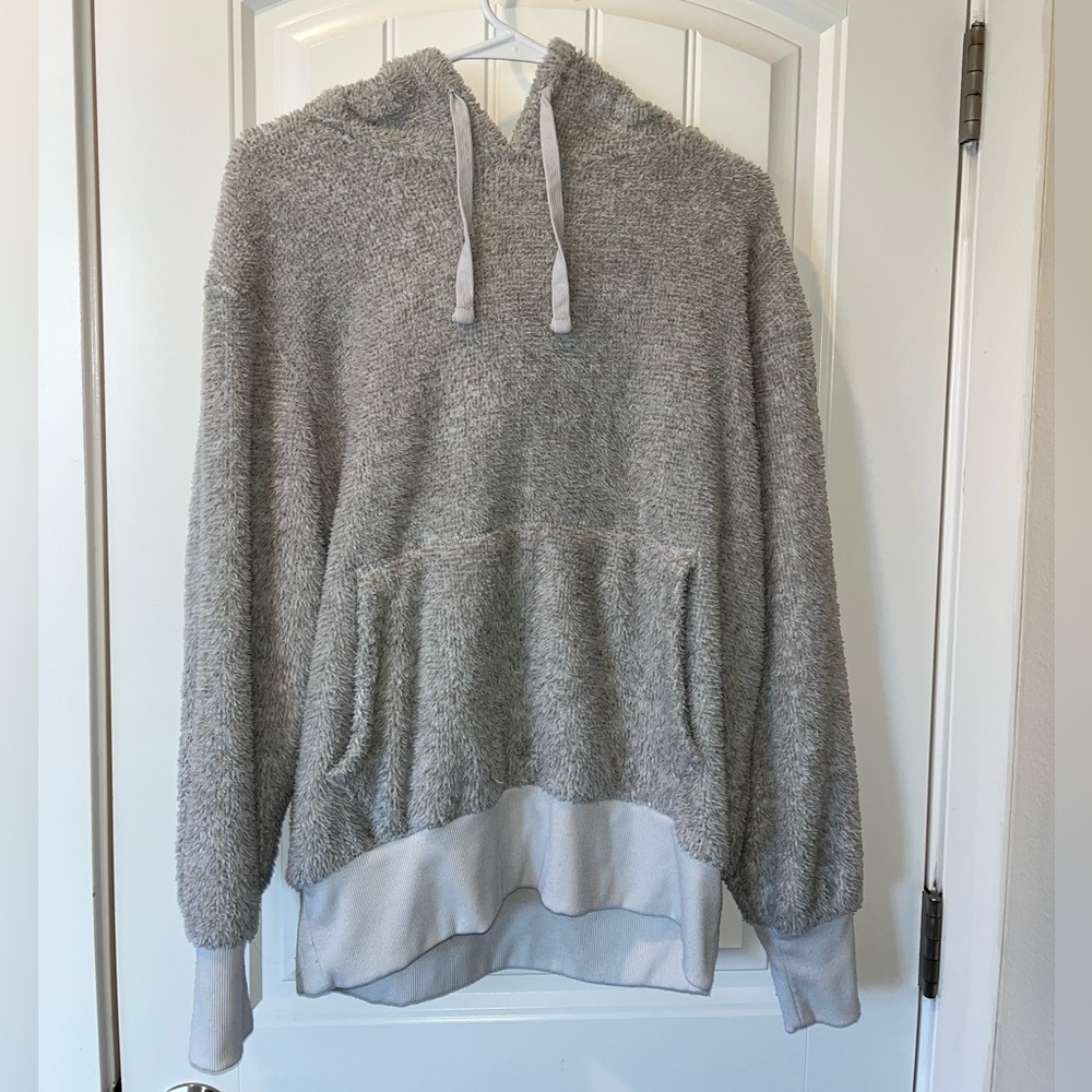 gray cozy hoodie